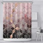 Pinke Textil-Duschvorhänge aus Textil 180x180 
