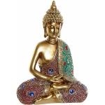 Goldene Asiatische 28 cm Buddha Figuren aus Kunstharz 