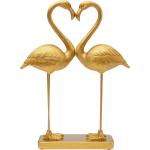 Goldene Romantische 39 cm KARE DESIGN Skulpturen & Dekofiguren mit Vogel-Motiv aus Kunststein 
