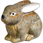 14 cm Hasen-Gartenfiguren glänzend aus Keramik 
