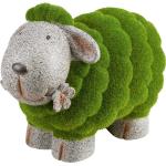 Grüne 28 cm Deko-Schafe aus Kunststein 