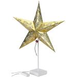 Goldene LUNARTEC Tischlampen & Tischleuchten mit Weihnachts-Motiv glänzend aus Papier 