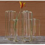 Reduzierte Goldene 17 cm Vasen & Blumenvasen 17 cm aus Metall 