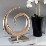 Silberne Moderne 43 cm Abstrakte Skulpturen metallic 
