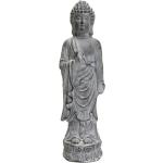 Graue Asiatische TrendLine Globus Buddha-Gartenfiguren 