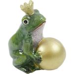 Grüne Landhausstil Froschkönig Deko Frösche aus Keramik 
