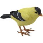 Gelbe Deko-Vögel für den Garten aus Kunststein wetterfest 