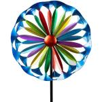 dekojohnson Deko-Windrad »Windrad Blume aus Metall Gartendeko bunt 30x120cm« (kein Set, kein Set), bunt