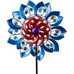 dekojohnson Deko-Windrad »Windrad Blume aus Metall Gartendeko bunt 34x126cm« (kein Set, kein Set), bunt