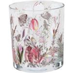 dekojohnson Windlicht »Windlicht-Glas mit Blumendekor bunt weiß 9x10cm«, bunt