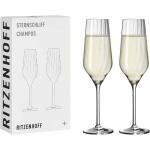 Dekomiro Champagnerglas Sternschliff Champus 4er-Set neu im Set Kristallglas