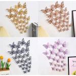 Silberne 3D Wandtattoos mit Insekten-Motiv aus Papier 