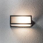 Reduzierte Schwarze Moderne Außenwandleuchten & Außenwandlampen aus Polycarbonat E27 