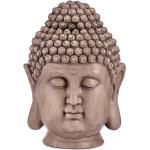Graue Asiatische 35 cm Buddha Figuren aus Kunstharz 