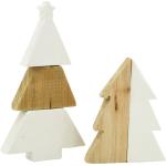 Weiße Weihnachtsbäume aus Holz 