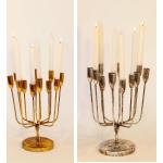Reduzierte Goldene Antike Kandelaber & Kerzenleuchter aus Metall 