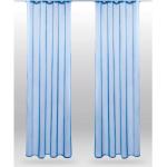 Blaue Gardinen mit Kräuselband transparent günstig online kaufen