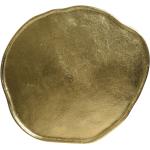 Goldene Runde Dekotabletts 40 cm aus Aluminium lebensmittelecht 