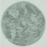 Mintgrüne Unifarbene DEKOWE Runde Shaggy Teppiche 120 cm aus Kunstfell 