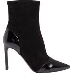 Reduzierte Schwarze Elegante DEL CARLO High Heel Stiefeletten & High Heel Boots aus Veloursleder für Damen Größe 36 