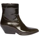 Reduzierte Dunkelgrüne Lack-Optik DEL CARLO Cowboy-Boots & Cowboystiefeletten aus Lackleder für Damen Größe 41 