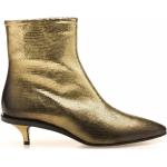 Reduzierte Gelbe Elegante DEL CARLO High Heel Stiefeletten & High Heel Boots aus Leder für Damen Größe 37 