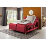 DELAVITA Boxspringbett Messina2, Liegekomfort elektrisch Verstellbar rot Doppelbetten Betten