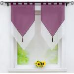 Violette Gardinen-Sets strukturiert aus Polyester 