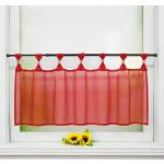 Rote Unifarbene Scheibengardinen & Küchengardinen aus Voile transparent 1-teilig 