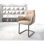 Reduzierte Beige Moderne DeLife Zoa-Flex Freischwinger Stühle aus Polyester gepolstert Breite 50-100cm, Höhe 50-100cm, Tiefe 50-100cm 