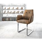 Reduzierte Braune Vintage DeLife Zoa-Flex Freischwinger Stühle aus Polyester gepolstert Breite 50-100cm, Höhe 50-100cm, Tiefe 50-100cm 