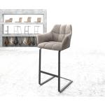 Reduzierte Taupefarbene Moderne DeLife Yulo-Flex Freischwinger Stühle aus Polyester mit Armlehne Breite 50-100cm, Höhe 100-150cm, Tiefe 50-100cm 