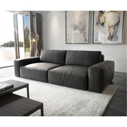 DELIFE Big-Sofa Lanzo XL 270x130 cm Lederimitat Vintage Anthrazit, Big Sofas