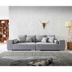 DELIFE Big-Sofa »Marbeya«, Grau 285x115 cm mit 10 Kissen Big Sofa, grau, ohne Schlafffunktion, ohne Hocker, Grau