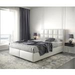 Reduzierte Weiße Moderne DeLife Dream-Fine Betten mit Matratze aus Kunstleder 140x200 