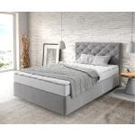 Graue Gesteppte Moderne DELIFE Dream-Great Betten mit Matratze aus Kunststoff 120x200 mit Härtegrad 3 