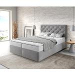 Graue Gesteppte Moderne DELIFE Dream-Great Betten mit Matratze 140x200 