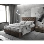 Reduzierte Gesteppte Moderne DeLife Dream-Great Betten mit Matratze matt aus Kunstleder 140x200 