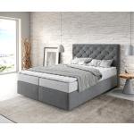 Reduzierte Anthrazitfarbene Gesteppte Moderne DeLife Dream-Great Betten mit Matratze 140x200 