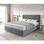 Anthrazitfarbene Gesteppte Moderne DELIFE Dream-Great Betten mit Matratze 160x200 