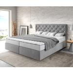 Reduzierte Graue Gesteppte Moderne DELIFE Dream-Great Betten mit Matratze 180x200 mit Härtegrad 3 