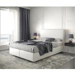 Reduzierte Weiße Moderne DeLife Dream-Well Betten mit Matratze aus Kunstleder 140x200 
