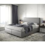 Reduzierte Graue Moderne DeLife Dream-Well Betten mit Matratze aus Kunstleder 160x200 