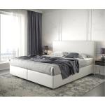 Reduzierte Weiße Moderne DELIFE Dream-Well Betten mit Matratze aus Kunstleder Bonellfederkern 180x200 mit Härtegrad 3 