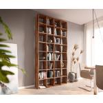 Reduzierte Hellbraune DELIFE Live-Edge Bücherregale aus Massivholz Breite 100-150cm, Höhe 200-250cm, Tiefe 0-50cm 
