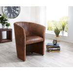 Braune Moderne DELIFE Pieder Lounge Sessel gepolstert Breite 50-100cm, Höhe 50-100cm, Tiefe 50-100cm 