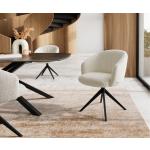DELIFE Designer Stühle pulverbeschichtet aus Bouclé mit Armlehne Breite 50-100cm, Höhe 50-100cm, Tiefe 50-100cm 