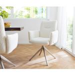 Weiße DELIFE Designer Stühle aus Edelstahl mit Armlehne Breite 50-100cm, Höhe 50-100cm, Tiefe 50-100cm 