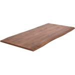 Reduzierte Hellbraune DELIFE Live-Edge Tischplatten aus Massivholz Breite 150-200cm, Höhe 0-50cm, Tiefe 50-100cm 