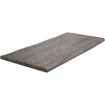 Dunkelgraue DELIFE Live-Edge Tischplatten aus Massivholz Breite 150-200cm, Höhe 0-50cm, Tiefe 50-100cm 